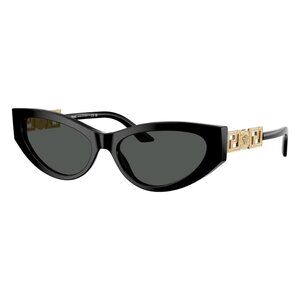 New VERSACE Black Cat Eye VE4470B GB1/87 Sunglasses Women